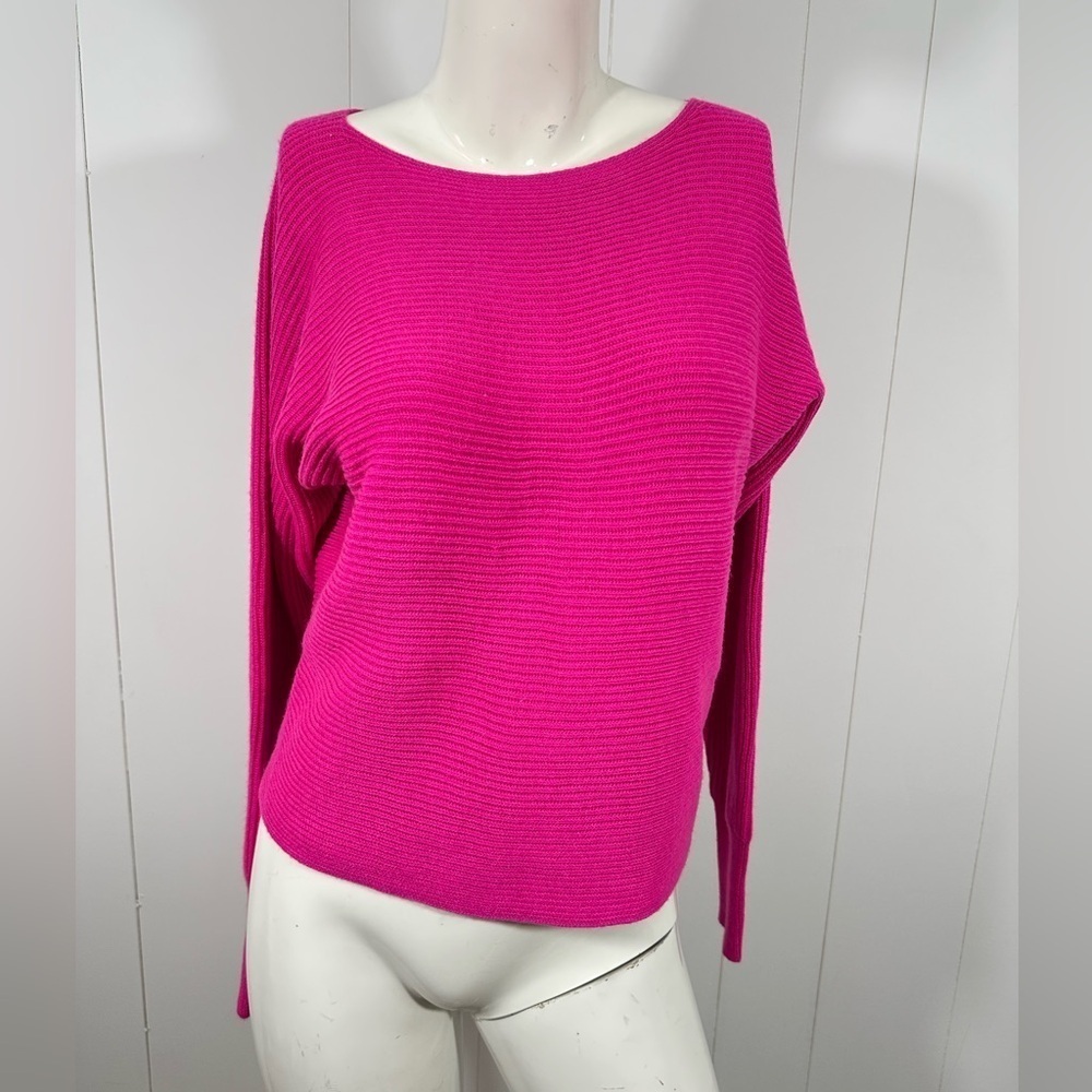 NWT JCP Sweater Wool Blend Womens Sz Small Pink Knit Bat Long Sleeve JC Penney